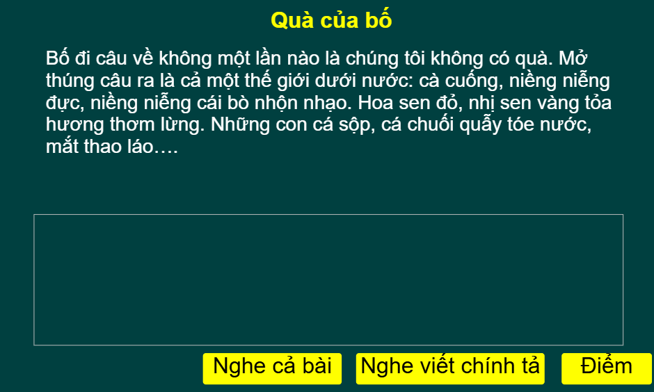 Tuần 13: Quà của bố