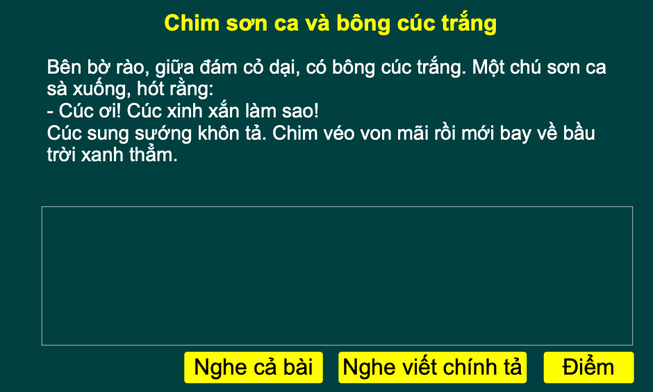 Tuần 21: Chim sơn ca và bông cúc trắng