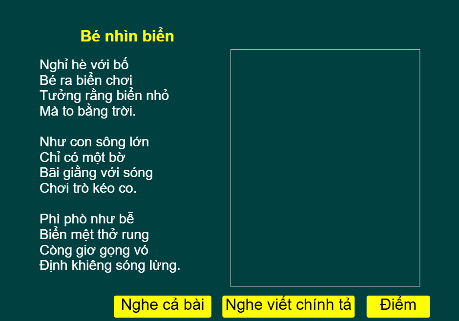 Tuần 25: Bé nhìn biển