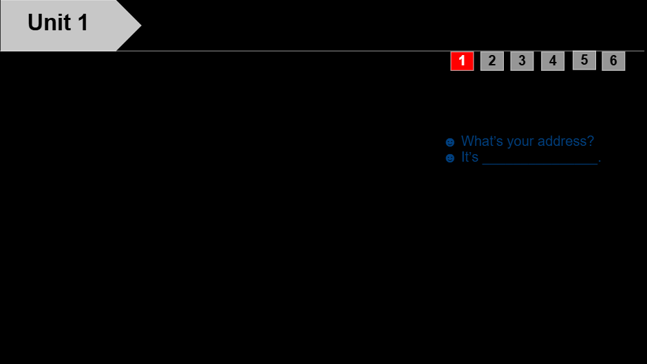 Unit 1: What is your address?