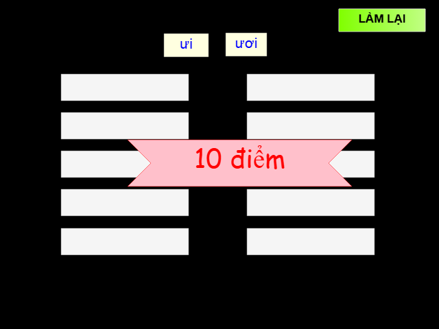 Điền vần ƯI hay ƯƠI