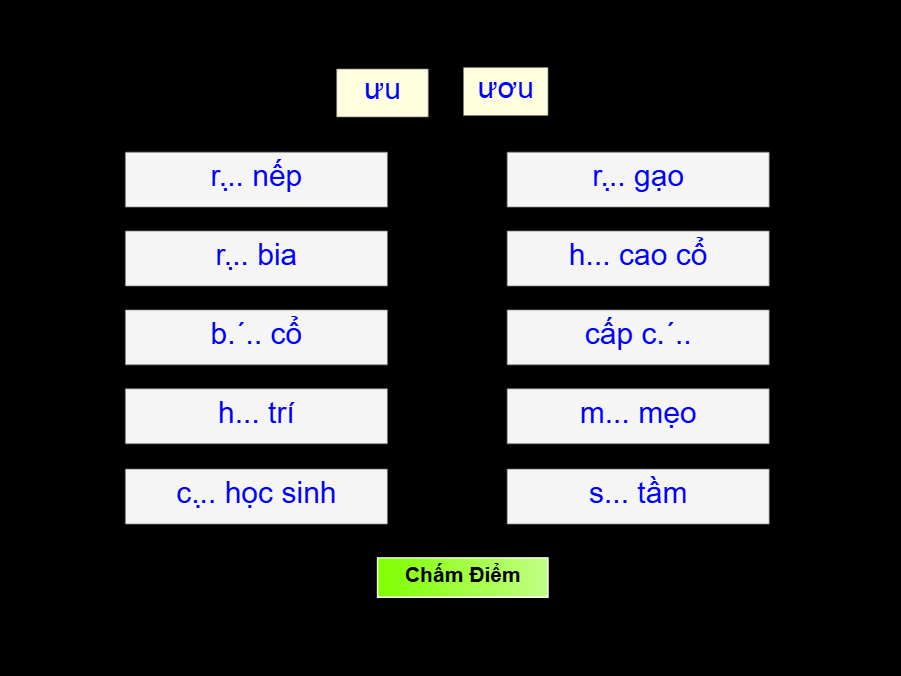 Điền vần ưu hay ươu