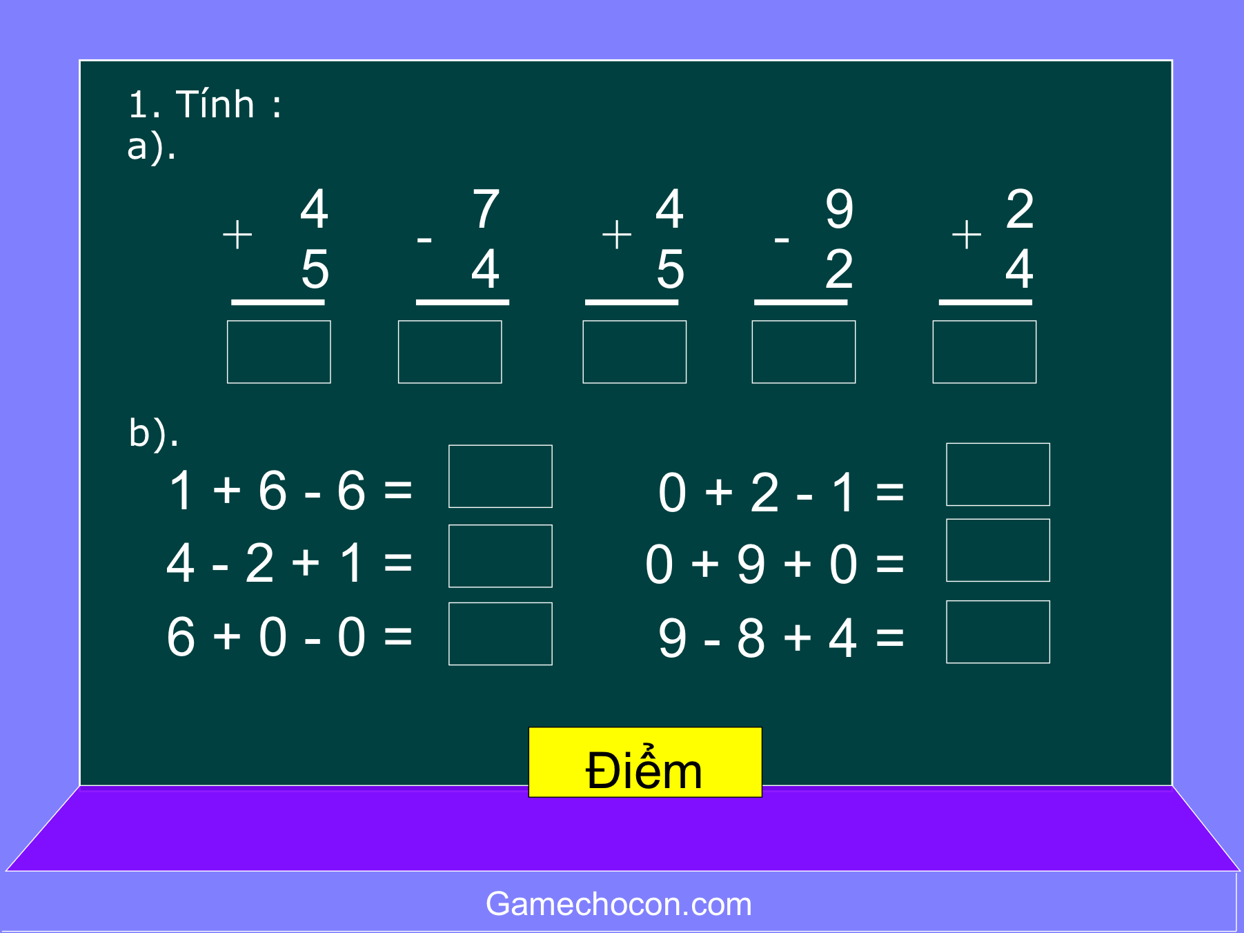 Đề cương ôn tập cuối học kỳ 1 lớp 1, toán tự luận