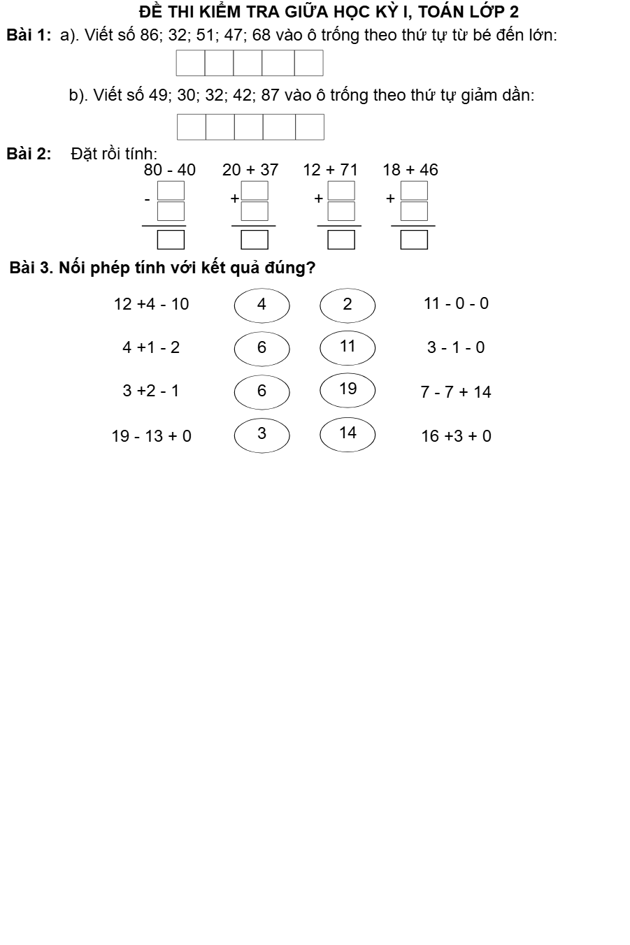 Đề cương ôn tập giữa học kỳ I(Dạng 1)