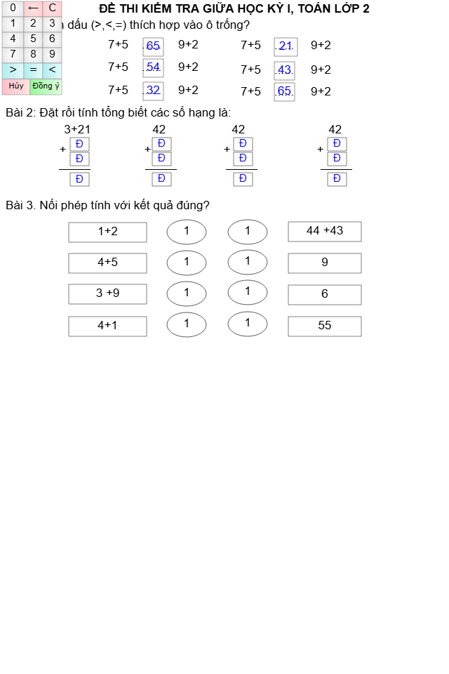 Đề cương ôn tập giữa học kỳ I(Dạng 2)