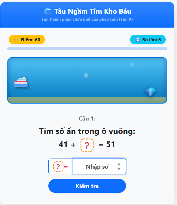 Bài 3: Tìm thành phần trong phép cộng, phép trừ