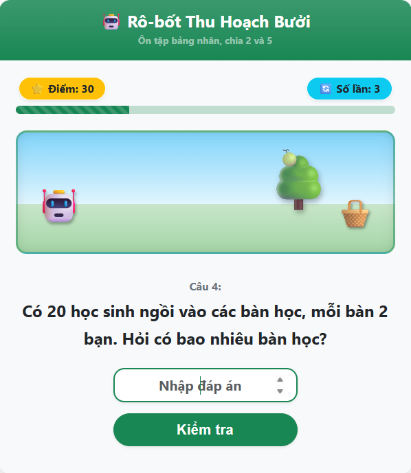 Bài 4: Ôn tập bảng nhân 2, bảng chia 2, bảng nhân 5, bảng chia 5