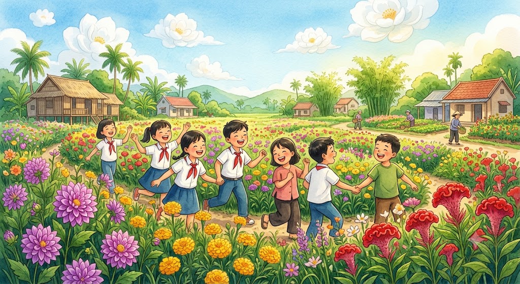 Bài 2: Cánh đồng hoa