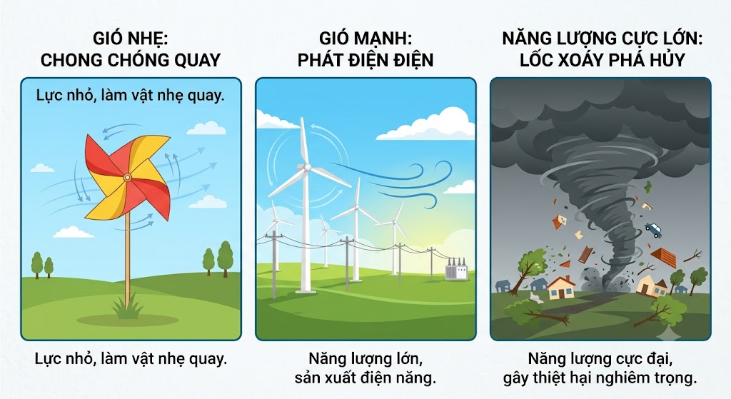 Tác dụng của năng lượng gió 