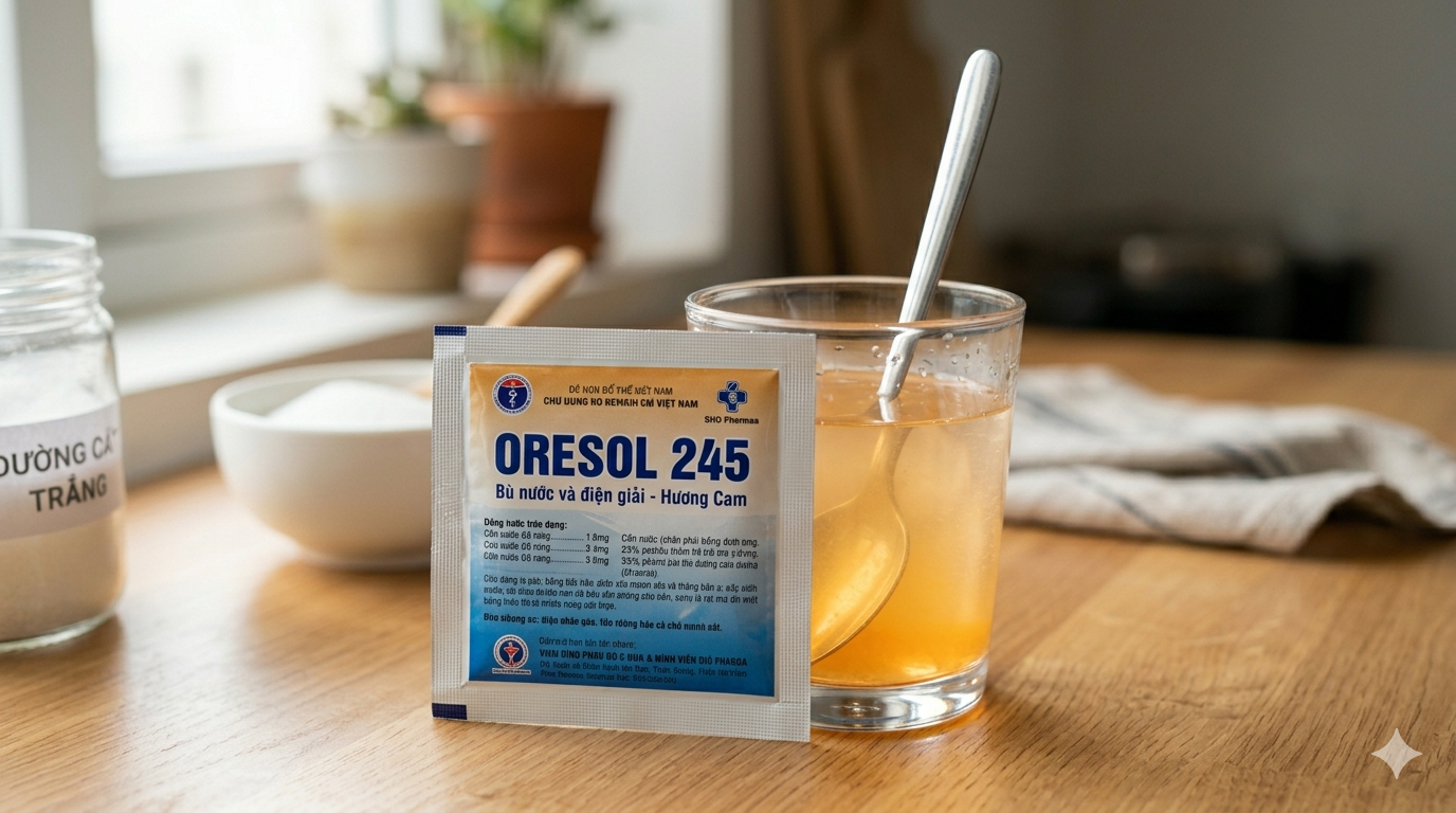 Gói Oresol thường dùng trong y tế