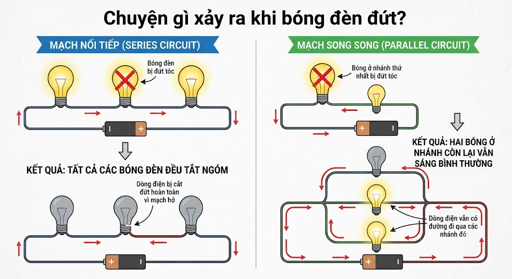 Mô tả thiết kế Hình minh hoạ: Chuyện gì xảy ra khi bóng đèn đứt?