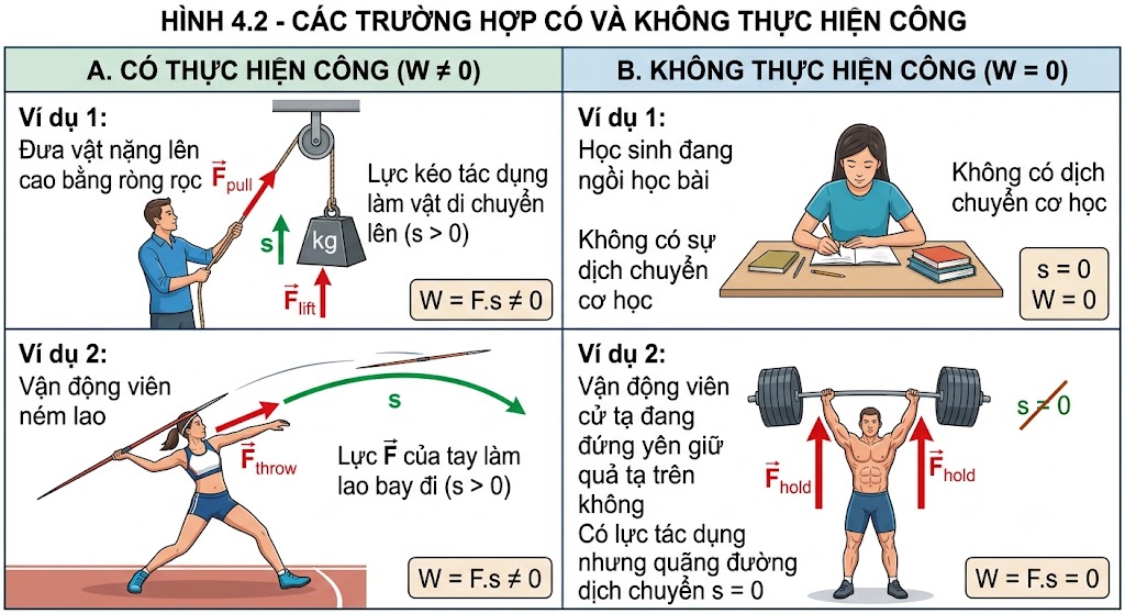 Các trường hợp có và không thực hiện công