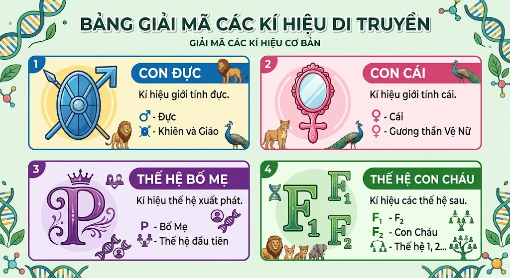 Các kí hiệu di truyền