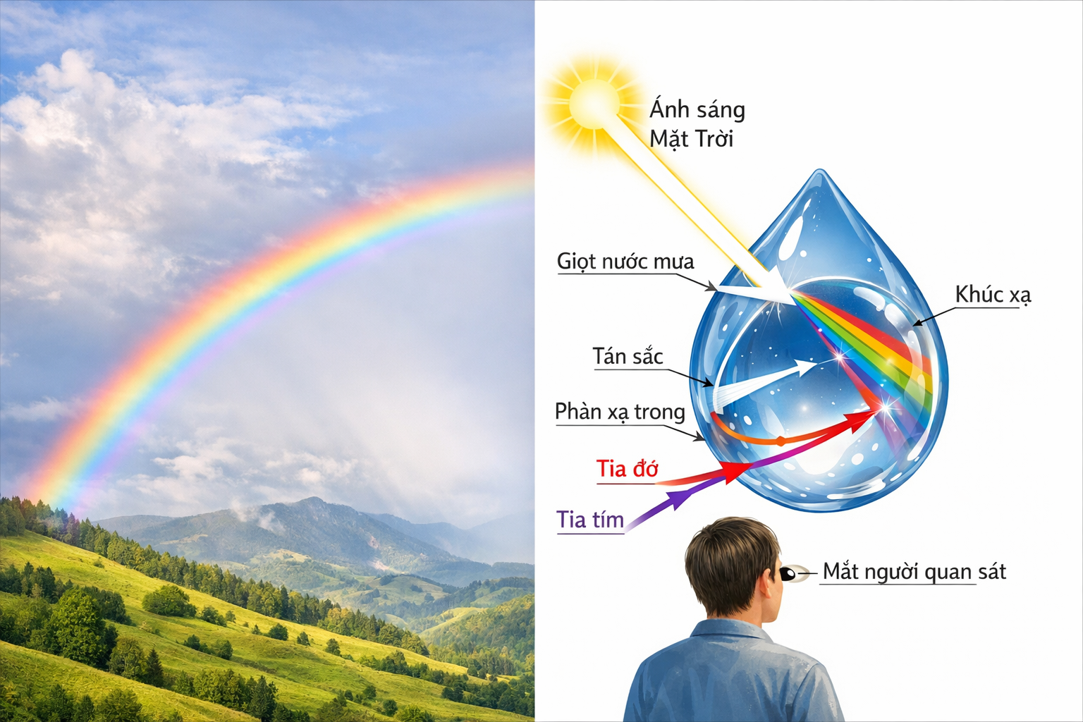 Hiện tượng cầu vồng sau mưa