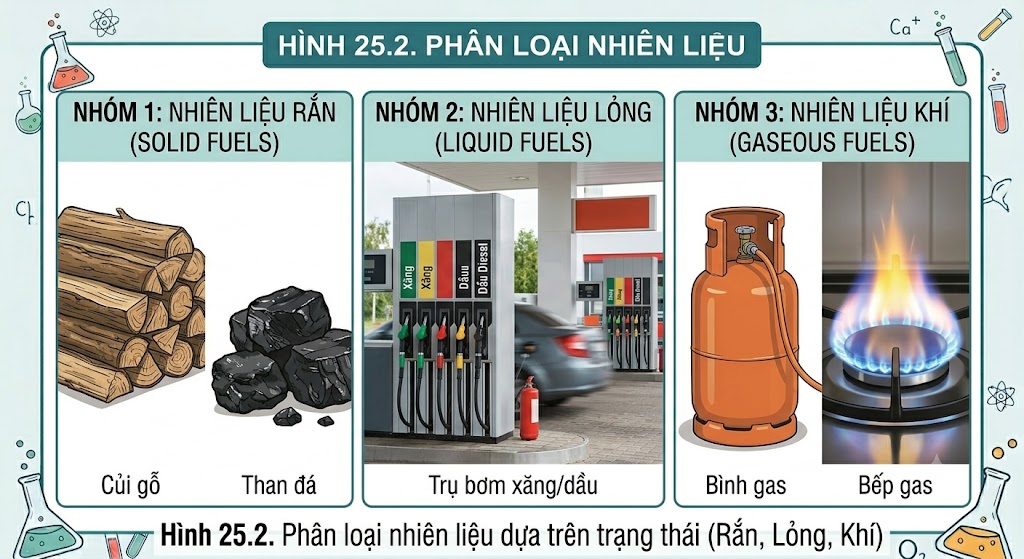 Hình 25.2 - Phân loại nhiên liệu