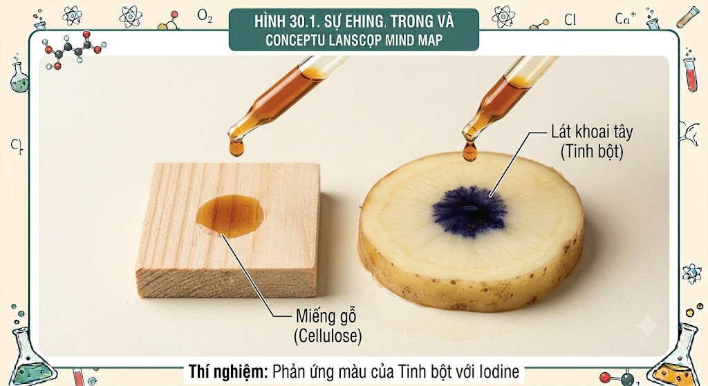 Thí nghiệm - Phản ứng màu của tinh bột với Iodine