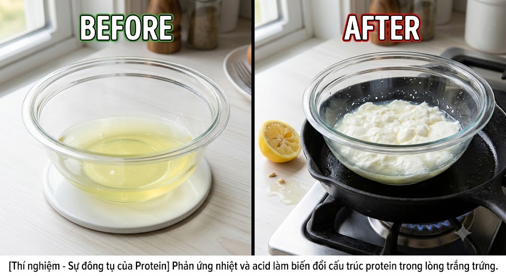 Thí nghiệm - Sự đông tụ của Protein