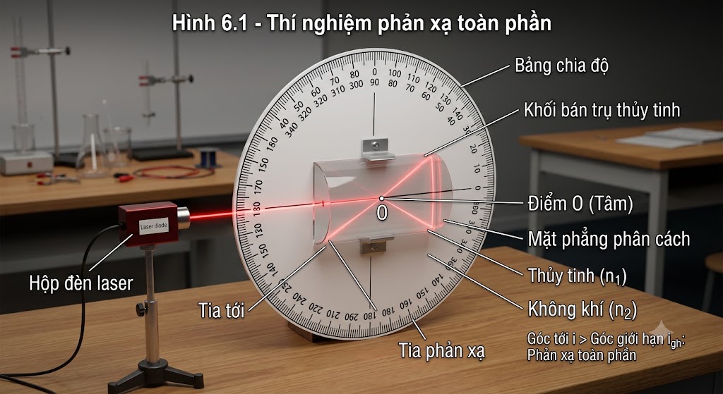 Thí nghiệm phản xạ toàn phần