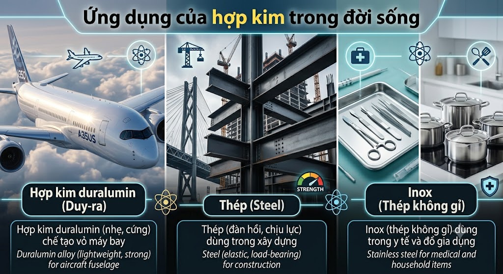 Ứng dụng của hợp kim trong đời sống