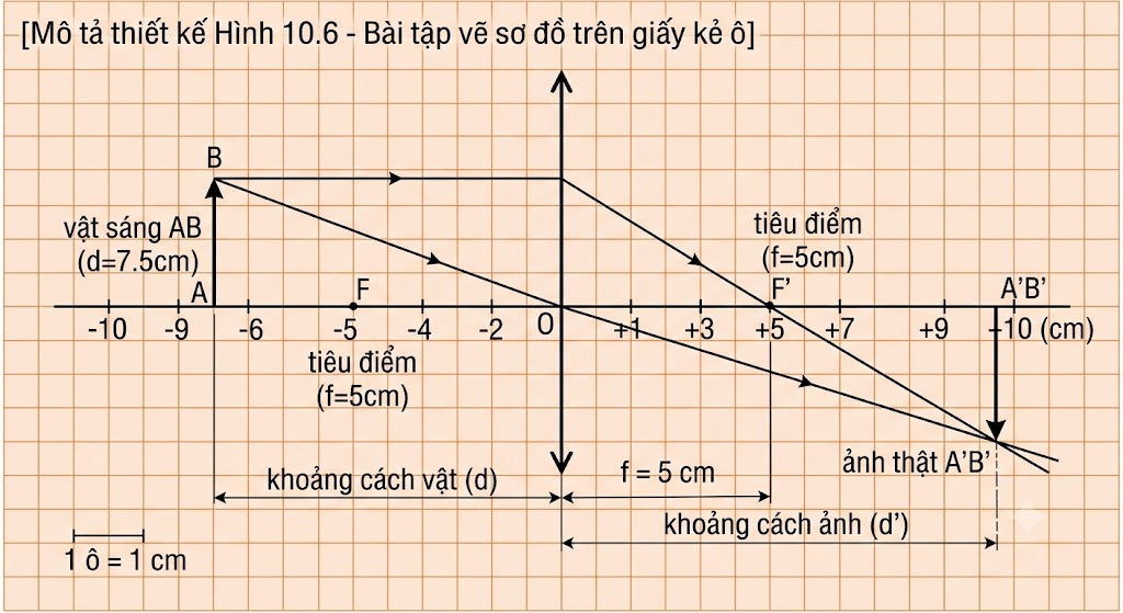 [Hình 10.6 - Bài tập vẽ sơ đồ trên giấy kẻ ô]